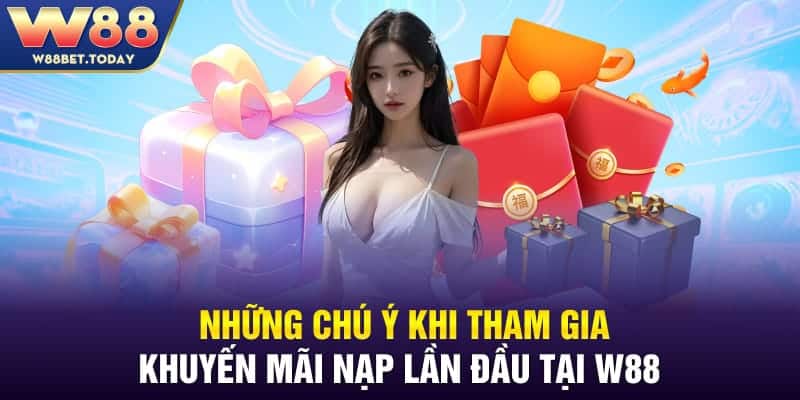 Những chú ý khi tham gia khuyến mãi nạp lần đầu tại W88