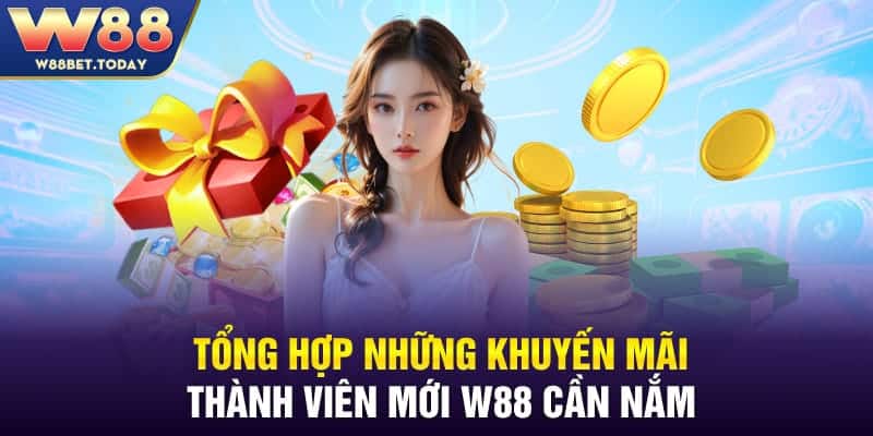 Tổng hợp những khuyến mãi thành viên mới W88 cần nắm